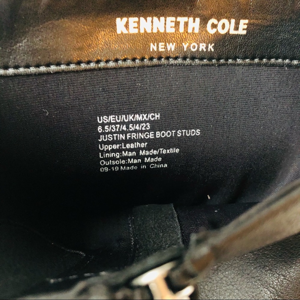 KENNETH COLE Justin Fringe Boot Studs Sz 6.5 - Picture 11 of 13